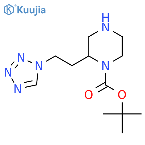 tert-butyl 2-[2-(1H-1,2,3,4-tetrazol-1-yl)ethyl]piperazine-1-carboxylate structure
