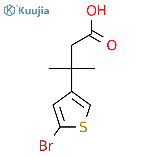 3-(5-bromothiophen-3-yl)-3-methylbutanoic acid structure