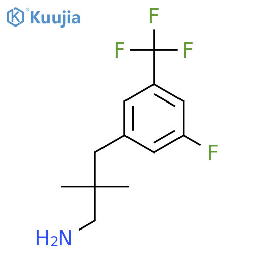 3-3-fluoro-5-(trifluoromethyl)phenyl-2,2-dimethylpropan-1-amine structure