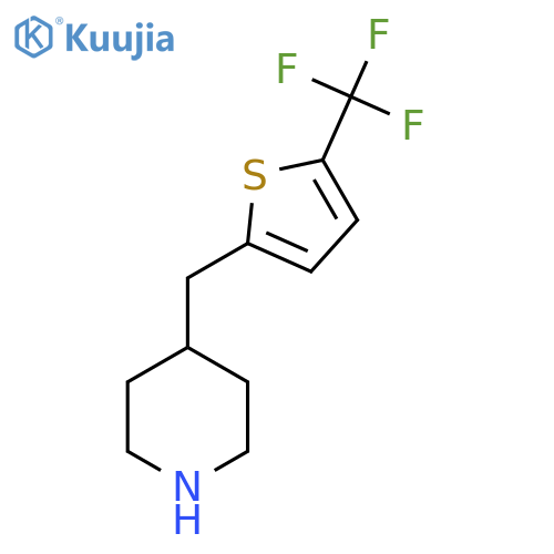 4-{5-(trifluoromethyl)thiophen-2-ylmethyl}piperidine structure