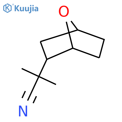 2-methyl-2-{7-oxabicyclo2.2.1heptan-2-yl}propanenitrile structure