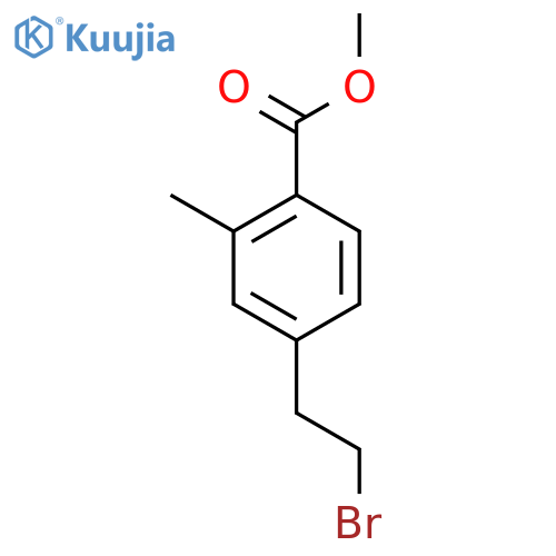 methyl 4-(2-bromoethyl)-2-methylbenzoate structure