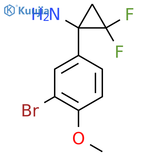 1-(3-bromo-4-methoxyphenyl)-2,2-difluorocyclopropan-1-amine structure