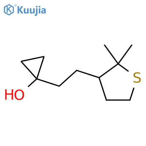1-2-(2,2-dimethylthiolan-3-yl)ethylcyclopropan-1-ol structure