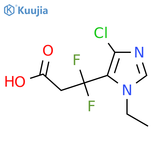3-(4-chloro-1-ethyl-1H-imidazol-5-yl)-3,3-difluoropropanoic acid structure