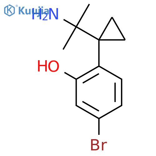 2-1-(2-aminopropan-2-yl)cyclopropyl-5-bromophenol structure