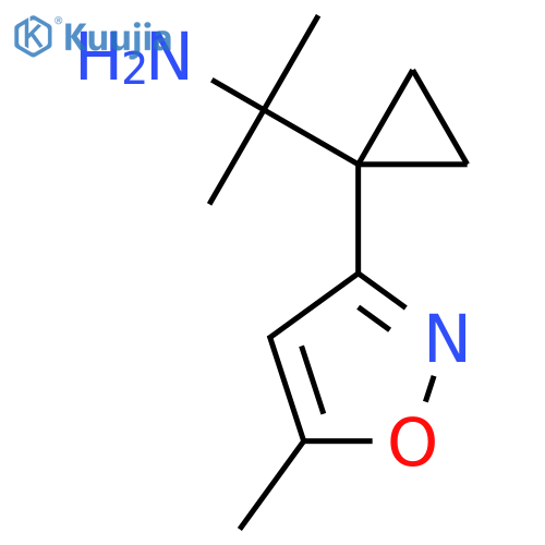 2-1-(5-methyl-1,2-oxazol-3-yl)cyclopropylpropan-2-amine structure
