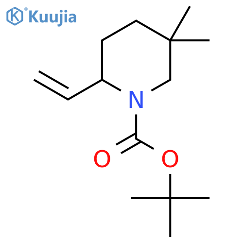 tert-butyl 2-ethenyl-5,5-dimethylpiperidine-1-carboxylate structure