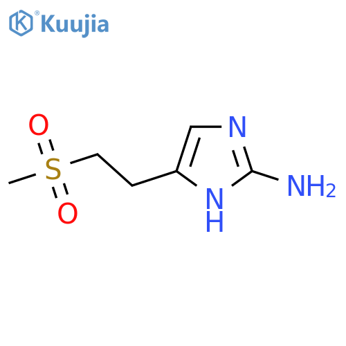5-(2-methanesulfonylethyl)-1H-imidazol-2-amine structure
