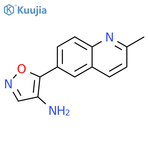 5-(2-methylquinolin-6-yl)-1,2-oxazol-4-amine structure