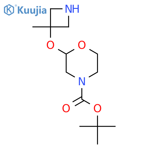 tert-butyl 2-(3-methylazetidin-3-yl)oxymorpholine-4-carboxylate structure