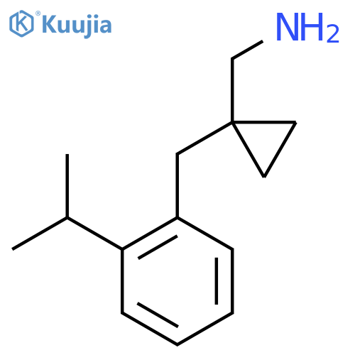 (1-{2-(propan-2-yl)phenylmethyl}cyclopropyl)methanamine structure