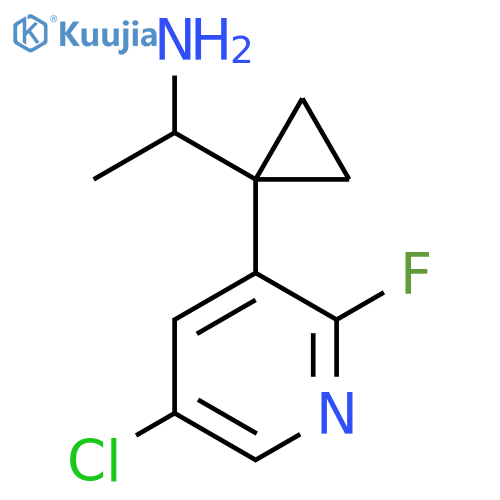 1-1-(5-chloro-2-fluoropyridin-3-yl)cyclopropylethan-1-amine structure