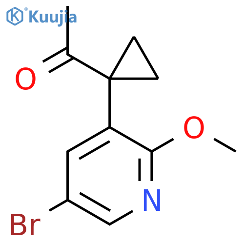 1-1-(5-bromo-2-methoxypyridin-3-yl)cyclopropylethan-1-one structure