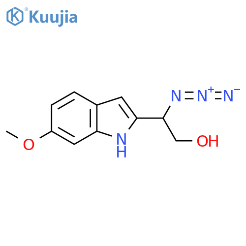 2-azido-2-(6-methoxy-1H-indol-2-yl)ethan-1-ol structure