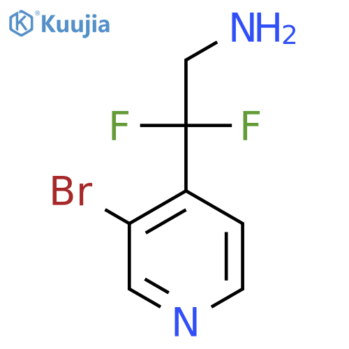 2-(3-bromopyridin-4-yl)-2,2-difluoroethan-1-amine structure