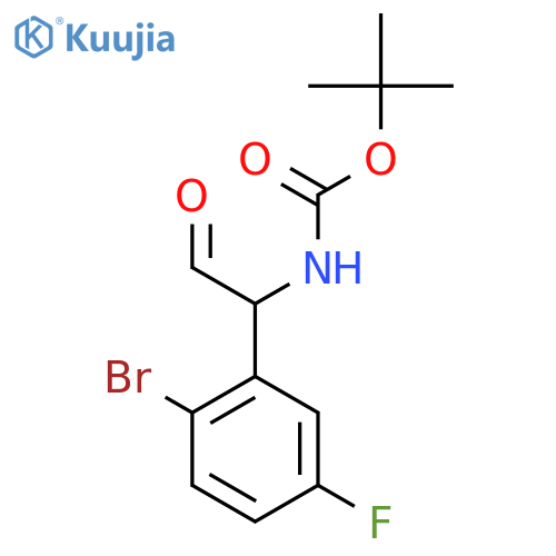 tert-butyl N-1-(2-bromo-5-fluorophenyl)-2-oxoethylcarbamate structure