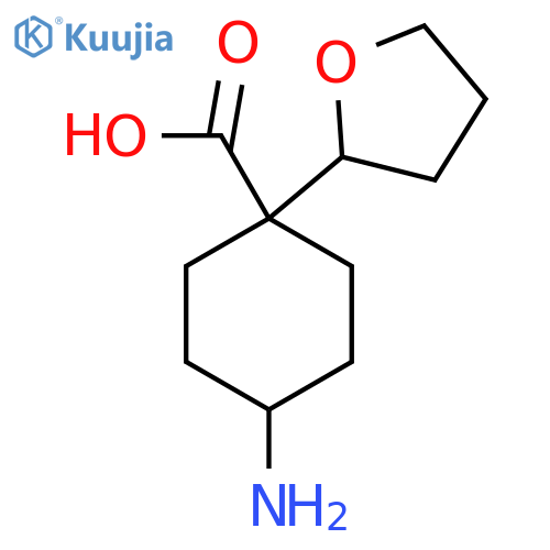 4-amino-1-(oxolan-2-yl)cyclohexane-1-carboxylic acid structure
