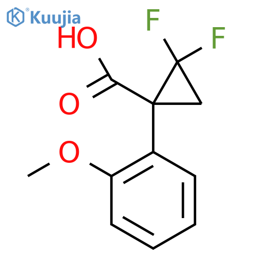 2,2-difluoro-1-(2-methoxyphenyl)cyclopropane-1-carboxylic acid structure