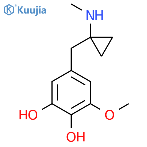 3-methoxy-5-{1-(methylamino)cyclopropylmethyl}benzene-1,2-diol structure