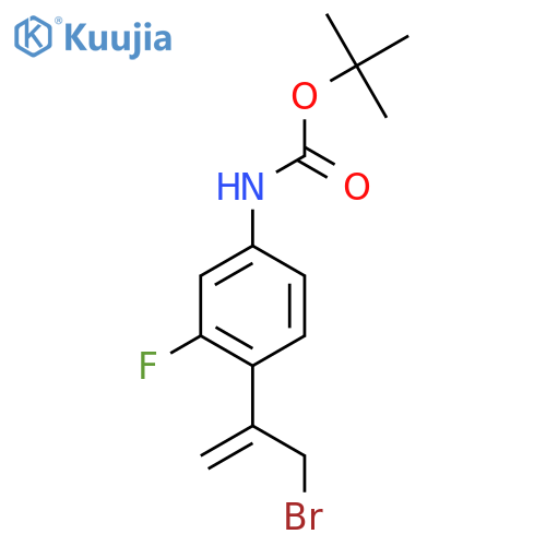 tert-butyl N-4-(3-bromoprop-1-en-2-yl)-3-fluorophenylcarbamate structure