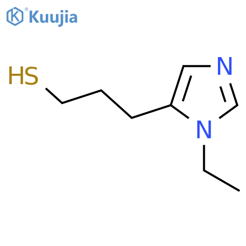 3-(1-ethyl-1H-imidazol-5-yl)propane-1-thiol structure