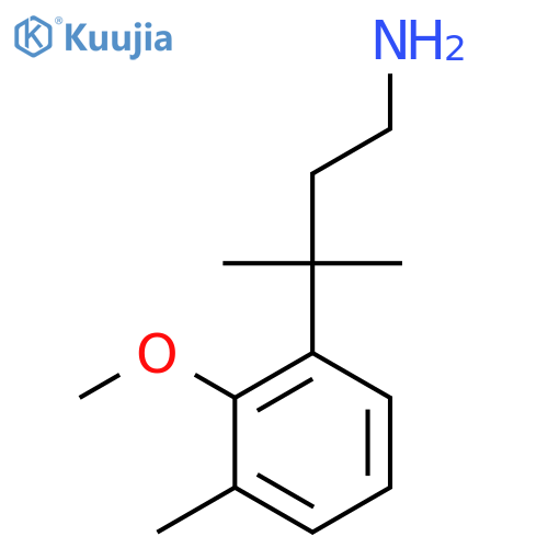 3-(2-methoxy-3-methylphenyl)-3-methylbutan-1-amine structure