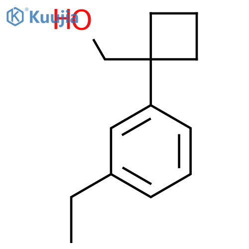 1-(3-ethylphenyl)cyclobutylmethanol structure