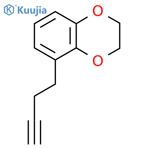 5-(but-3-yn-1-yl)-2,3-dihydro-1,4-benzodioxine structure