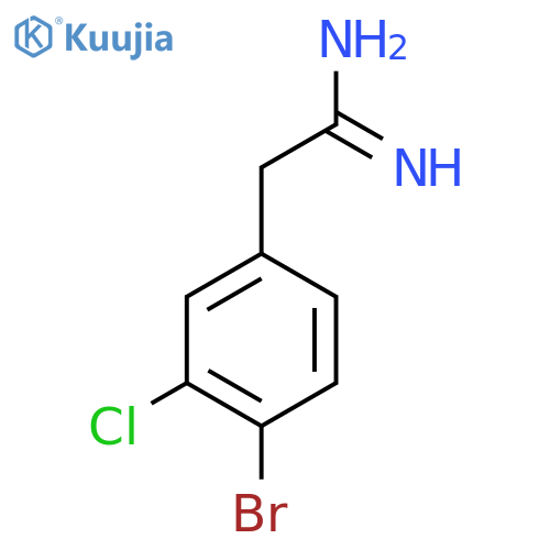 2-(4-bromo-3-chlorophenyl)ethanimidamide structure