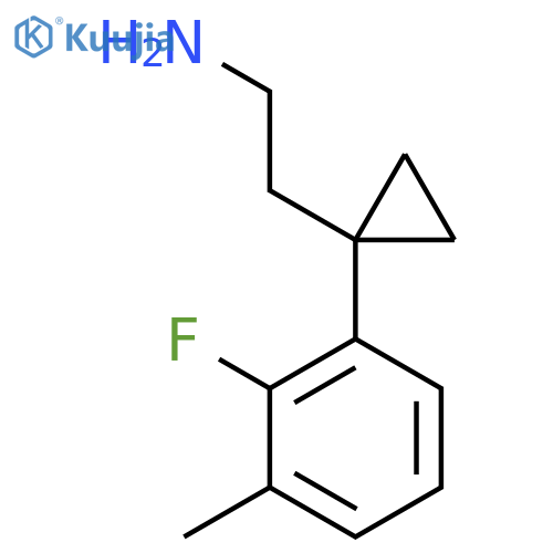 2-1-(2-fluoro-3-methylphenyl)cyclopropylethan-1-amine structure
