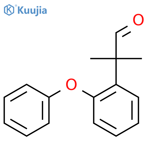 2-methyl-2-(2-phenoxyphenyl)propanal structure