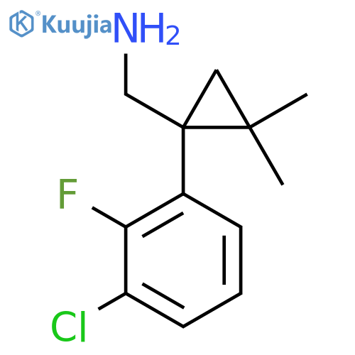 1-(3-chloro-2-fluorophenyl)-2,2-dimethylcyclopropylmethanamine structure