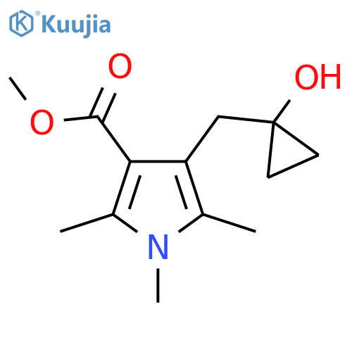 methyl 4-(1-hydroxycyclopropyl)methyl-1,2,5-trimethyl-1H-pyrrole-3-carboxylate structure