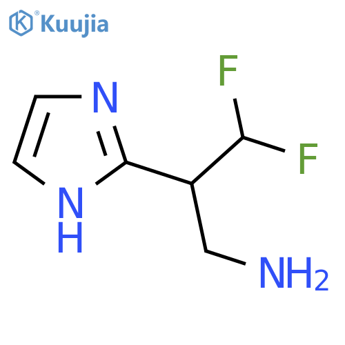 3,3-difluoro-2-(1H-imidazol-2-yl)propan-1-amine structure