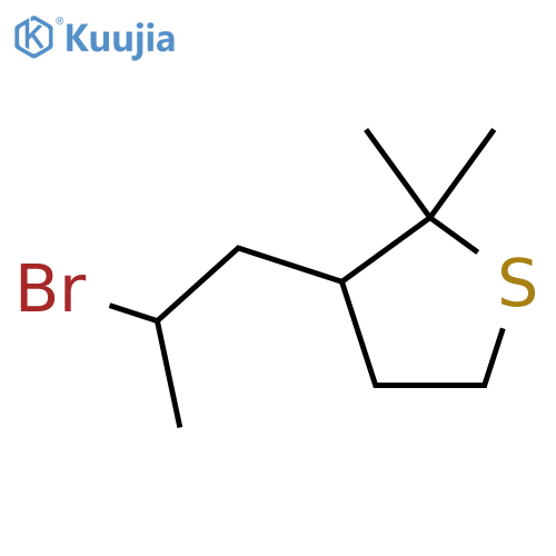 3-(2-bromopropyl)-2,2-dimethylthiolane structure