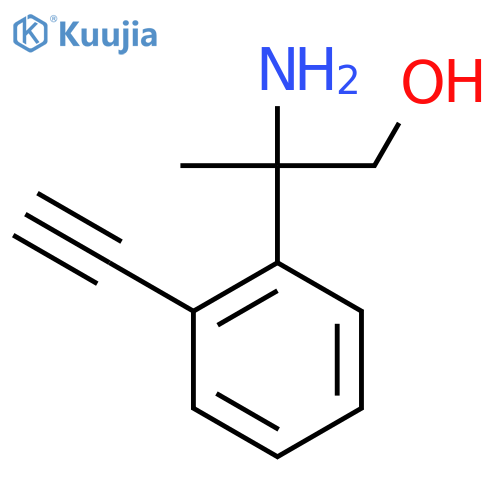 2-amino-2-(2-ethynylphenyl)propan-1-ol structure