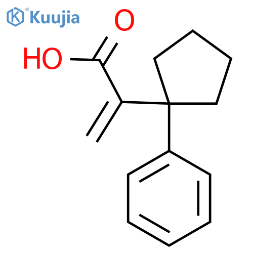 2-(1-phenylcyclopentyl)prop-2-enoic acid structure