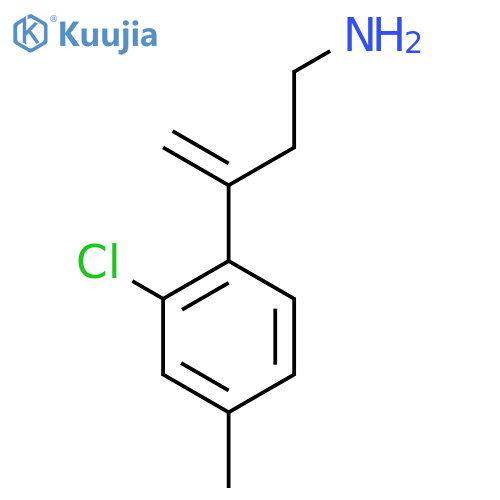 3-(2-chloro-4-methylphenyl)but-3-en-1-amine structure
