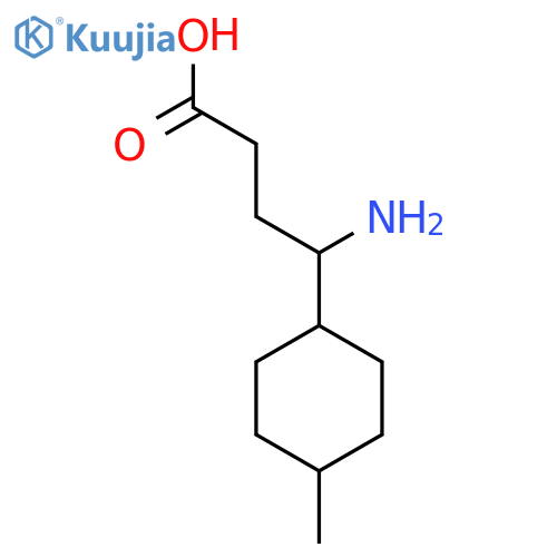 4-amino-4-(4-methylcyclohexyl)butanoic acid structure
