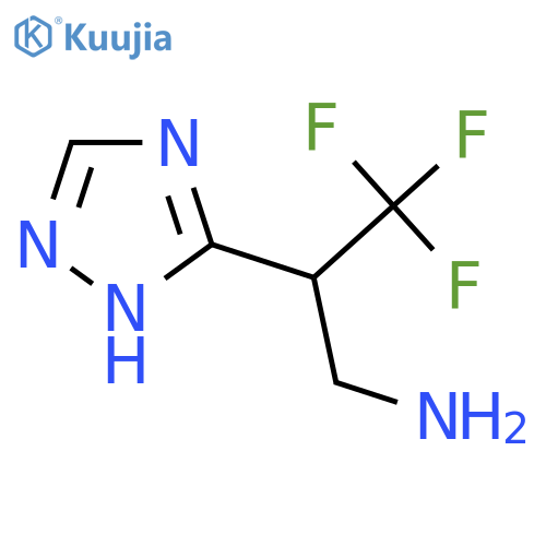 3,3,3-trifluoro-2-(1H-1,2,4-triazol-3-yl)propan-1-amine structure