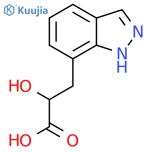 2-hydroxy-3-(1H-indazol-7-yl)propanoic acid structure