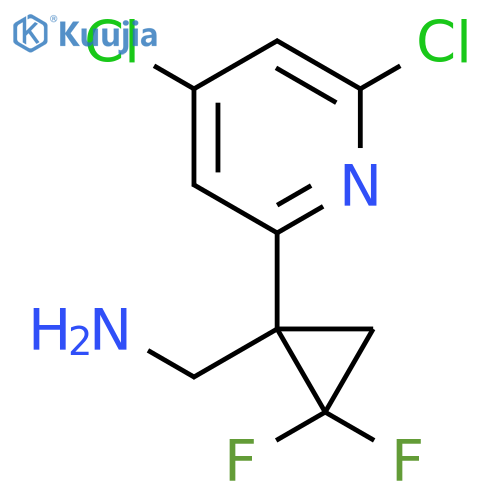 1-(4,6-dichloropyridin-2-yl)-2,2-difluorocyclopropylmethanamine structure