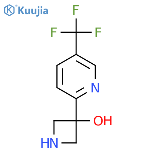 3-5-(trifluoromethyl)pyridin-2-ylazetidin-3-ol structure