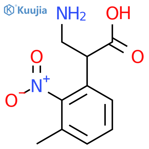 3-amino-2-(3-methyl-2-nitrophenyl)propanoic acid structure