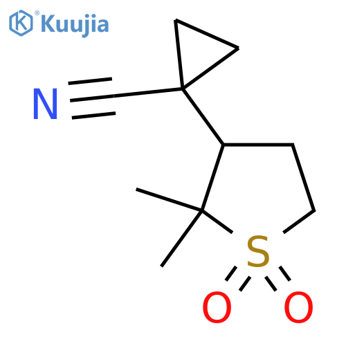 1-(2,2-dimethyl-1,1-dioxo-1lambda6-thiolan-3-yl)cyclopropane-1-carbonitrile structure