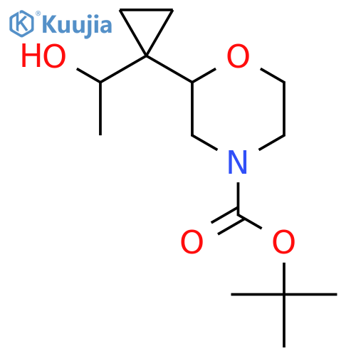 tert-butyl 2-1-(1-hydroxyethyl)cyclopropylmorpholine-4-carboxylate structure