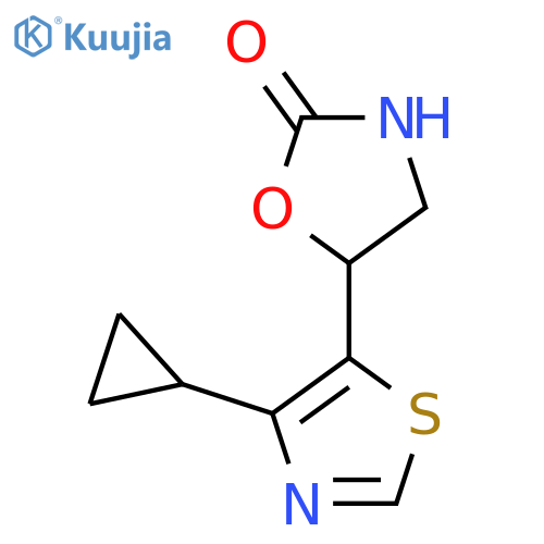 5-(4-cyclopropyl-1,3-thiazol-5-yl)-1,3-oxazolidin-2-one structure