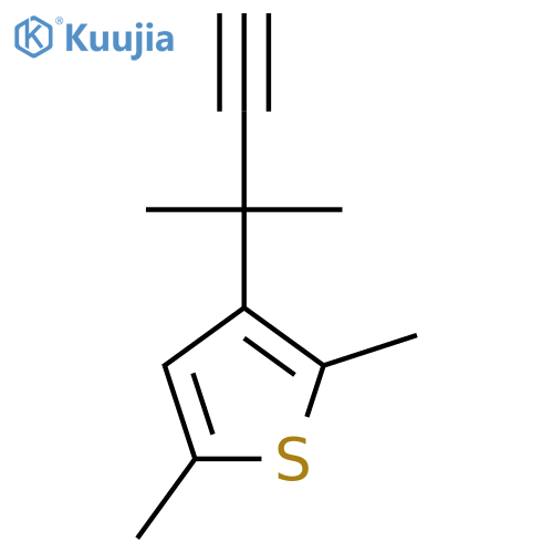 2,5-dimethyl-3-(2-methylbut-3-yn-2-yl)thiophene structure