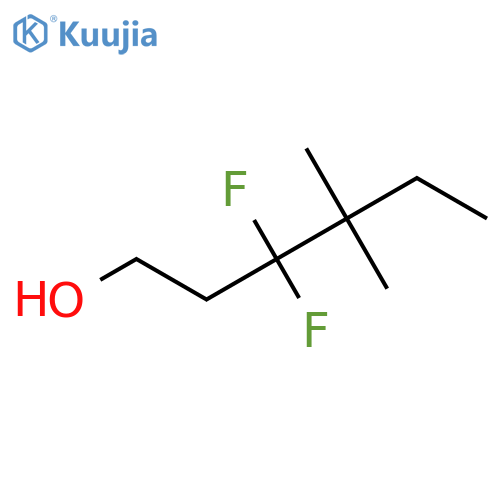 3,3-difluoro-4,4-dimethylhexan-1-ol structure